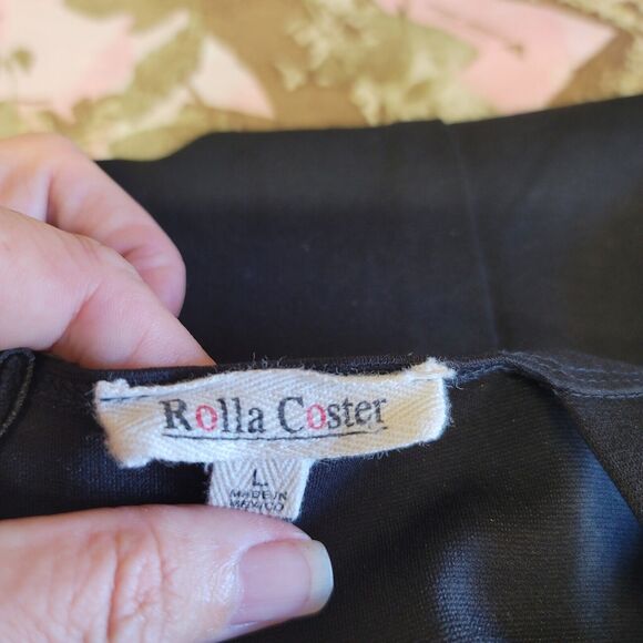 Rolla Coster Black V Neck Sleeveless Cut Outs Full Length Jumpsuit Womens Size L - Picture 10 of 12